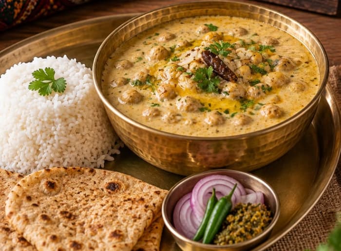Best foods to try in Himachal Pradesh, featuring traditional Himachali dishes including Dham, Siddu, Madra, and Kullu Trout.