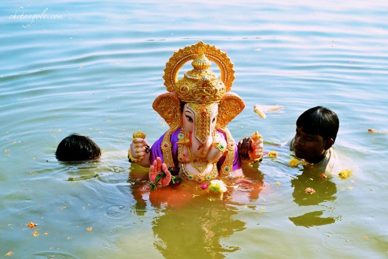 Ganesh Visarjan in Mumbai during Ganeshotsav 2026