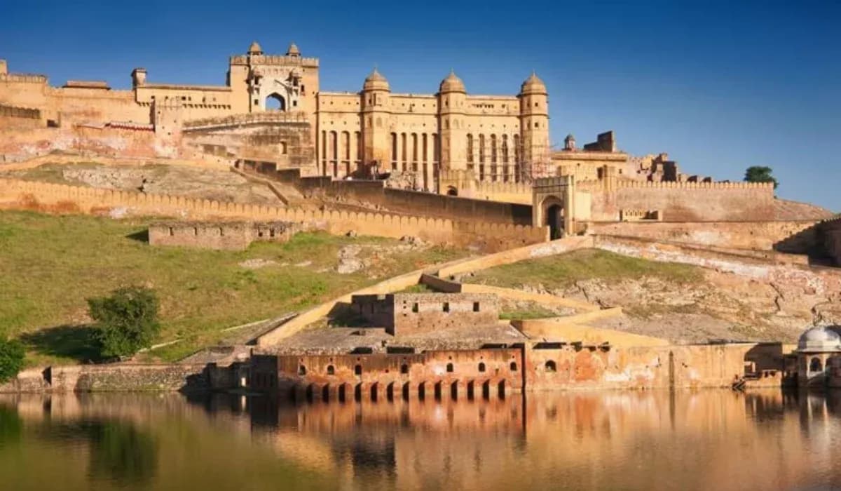 Panna Meena Ka Kund stepwell near Amer Fort in Jaipur, Rajasthan