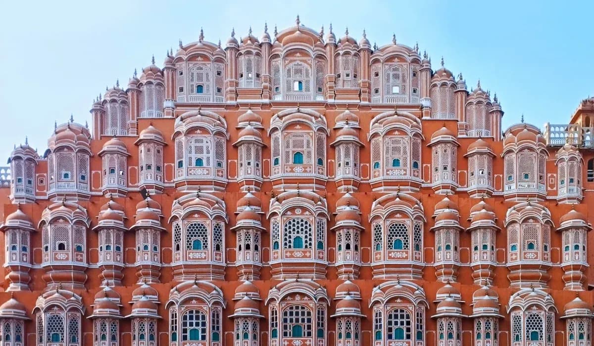 Sreebhumi Sporting Club Durga Puja 2026 pandal inspired by Jaipur's Hawa Mahal