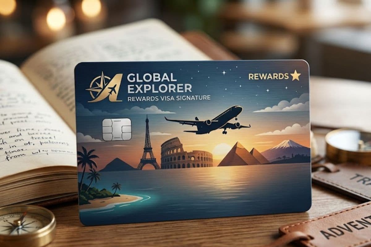 Traveller using travel rewards to plan a holiday