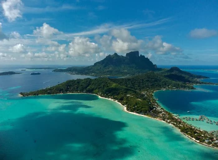 Bora bora Island aerial view