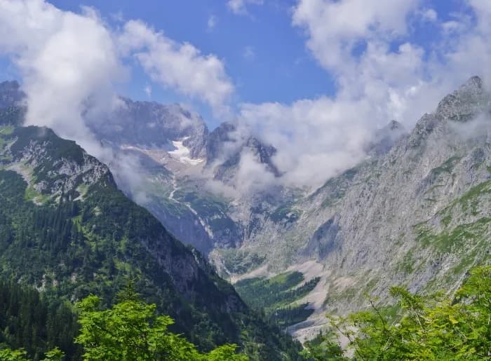 View of the Bavarian Alps