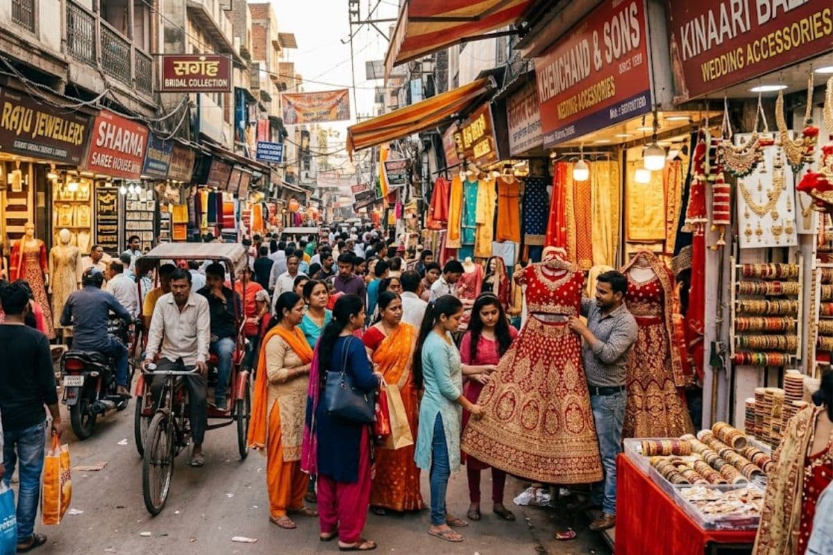 Wedding shopping in Chandni Chowk, Delhi