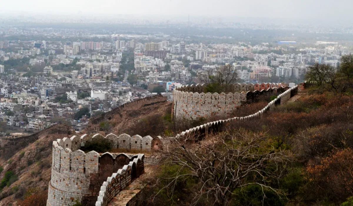 Nahargarh Fort in the Aravalli Hills