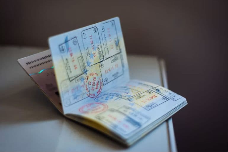 Indian passport and travel documents for a Europe trip
