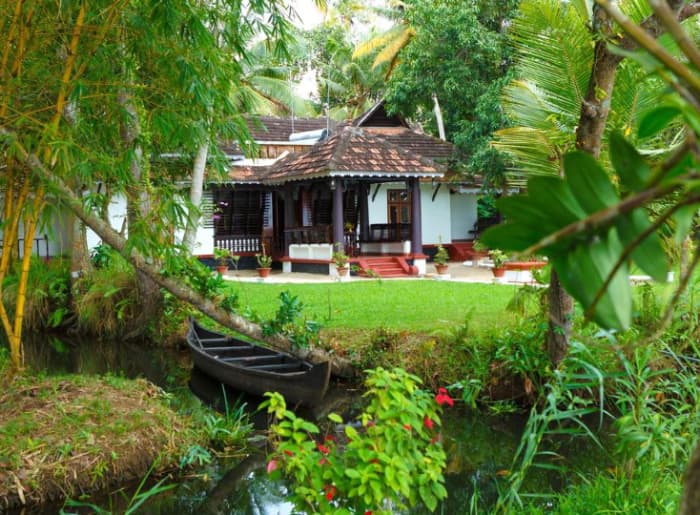 Indian homestay surrounded by mountaina and forests