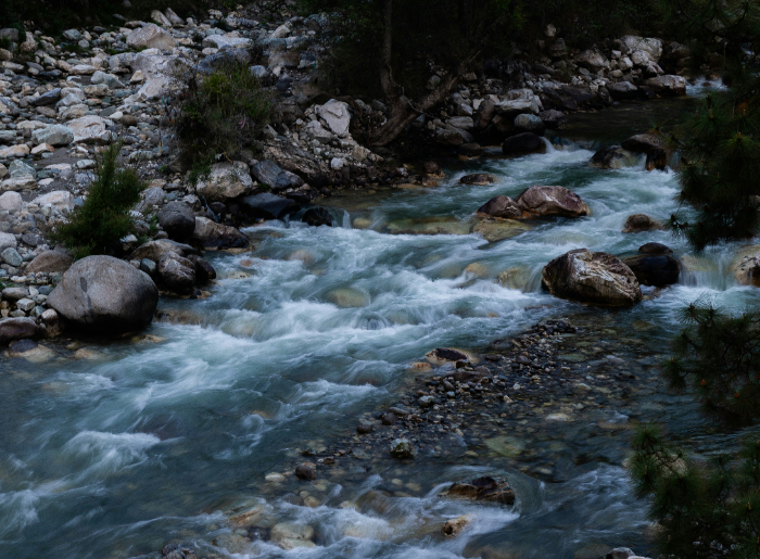 Streams in Tirthan Valley