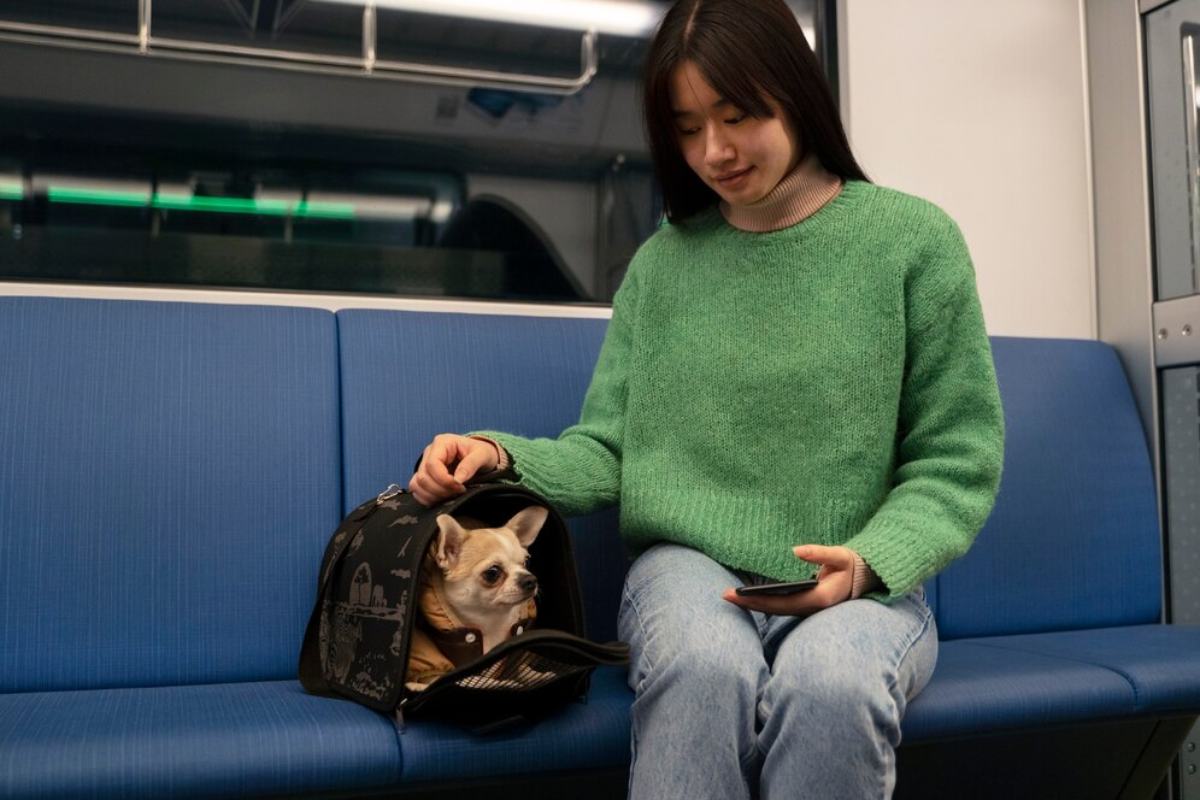 how to travel with dog in train