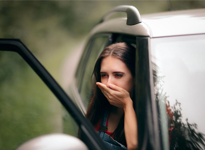 Motion sickness on road trips