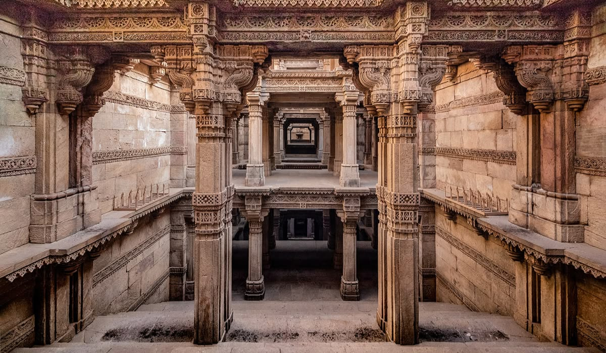 Historic architecture in Ahmedabad, a UNESCO World Heritage City in Gujarat