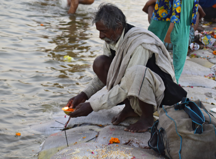 Man at Maha Kumbh 2025