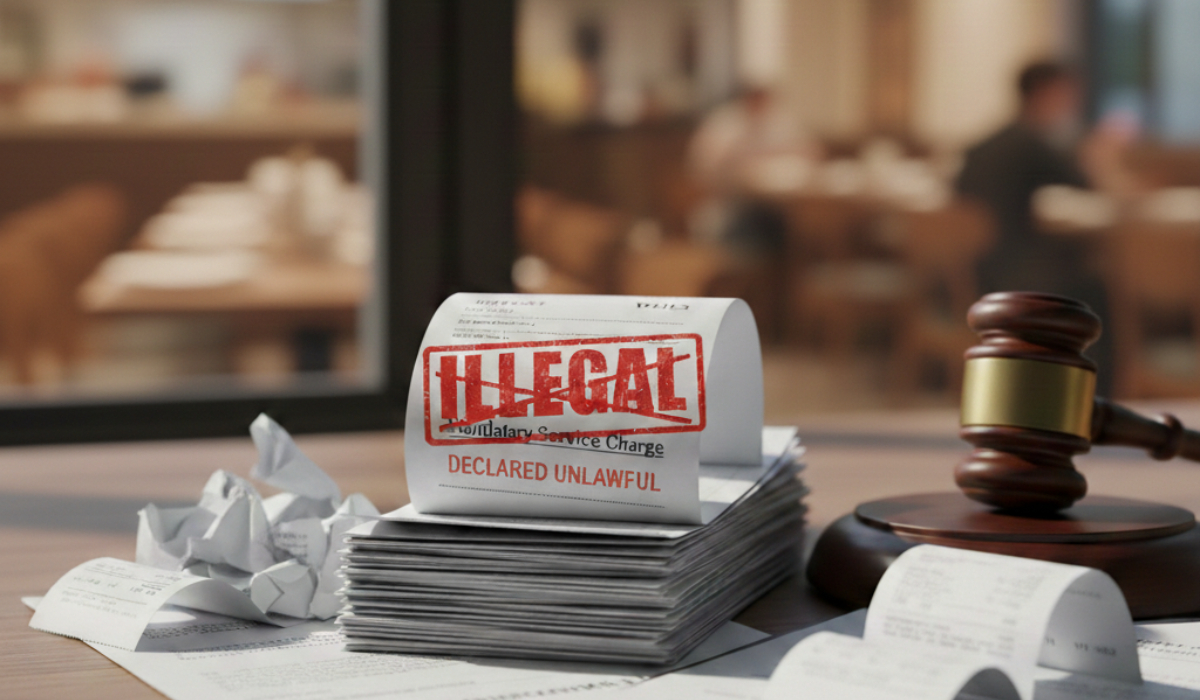 Mandatory Service Charge Declared Illegal