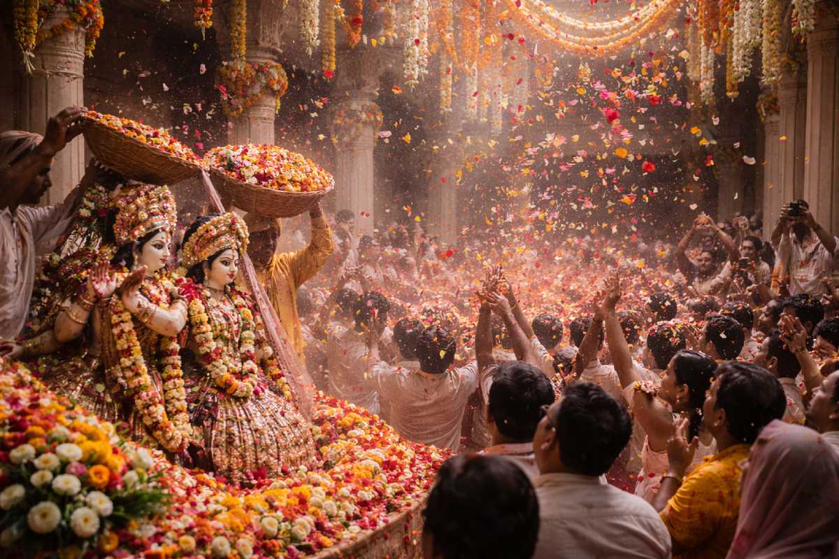 Phoolon Ki Holi in Vrindavan