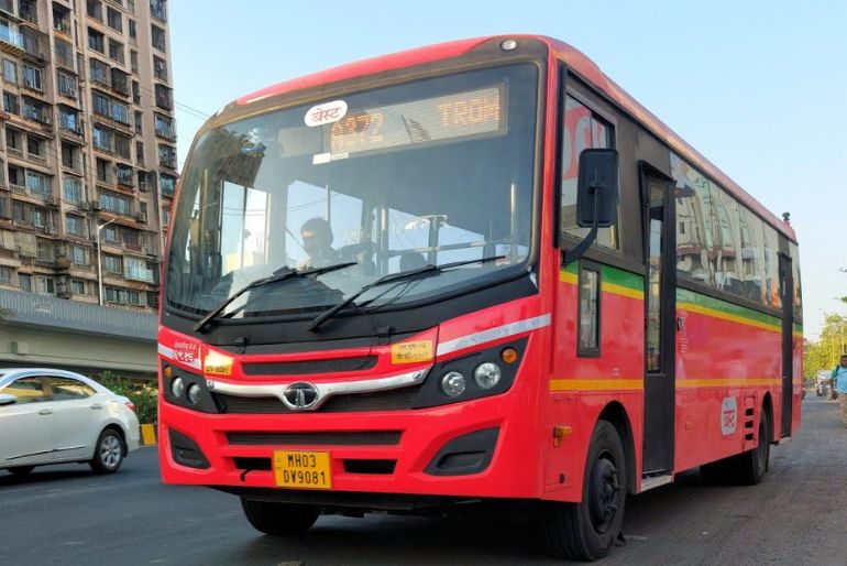 BEST Launches ‘Shree Siddhivinayak Ferry’ AC Bus In Dadar For Devotees 1 BEST AC bus