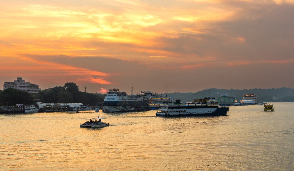 Modern Ferries On The Panaji-Betim Route