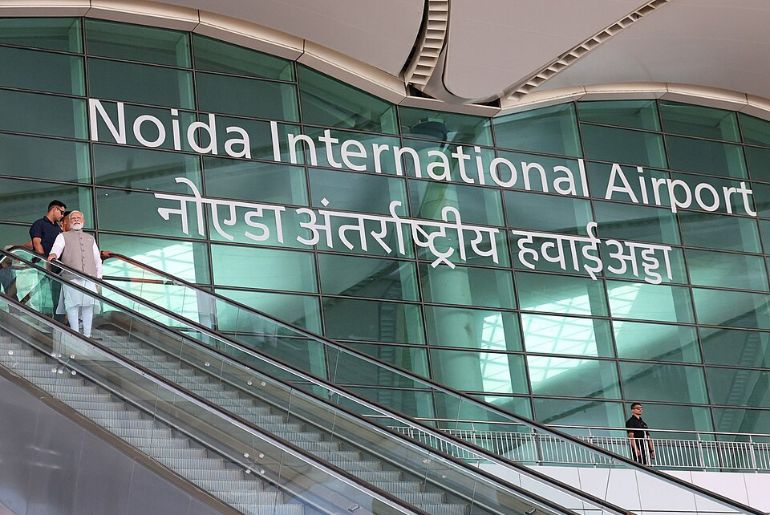 Noida Airport Opens: First Flight Carries 172 Jewar Landowner Farmers 1 noida airport