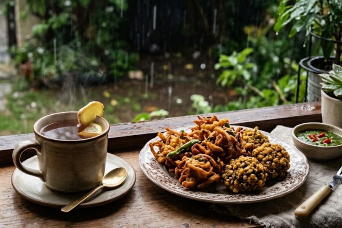 tea and snacks for rainy season