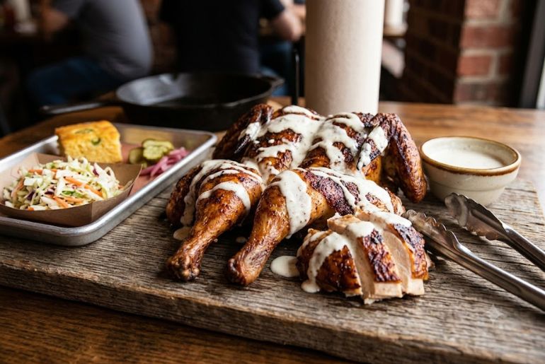 alabama-style bbq roast chicken