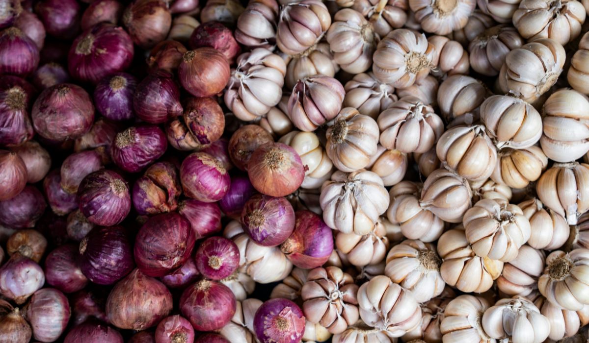 onions garlic shravan
