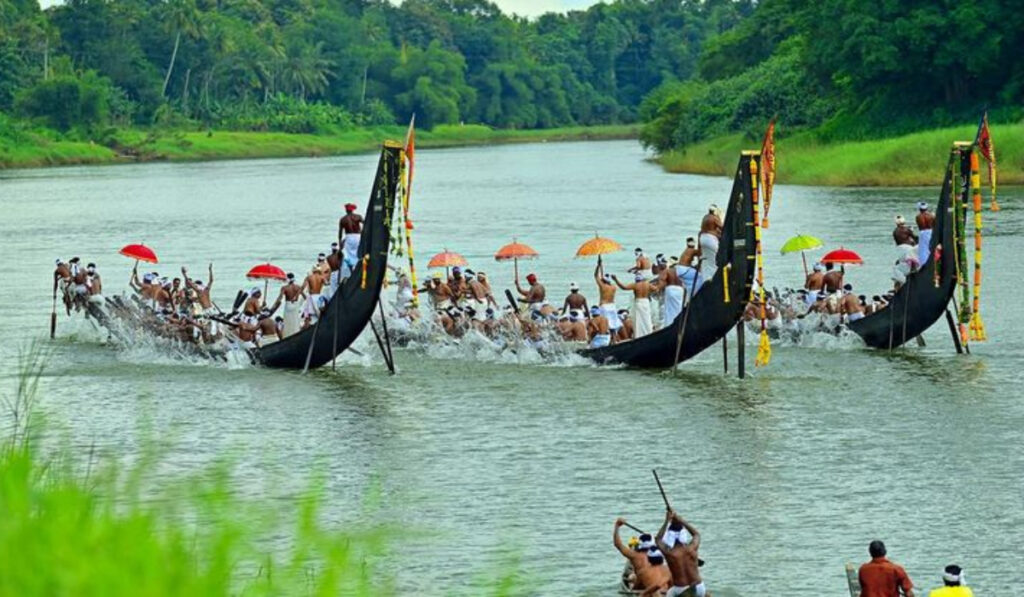 Kerala snake boat race during the Onam festival