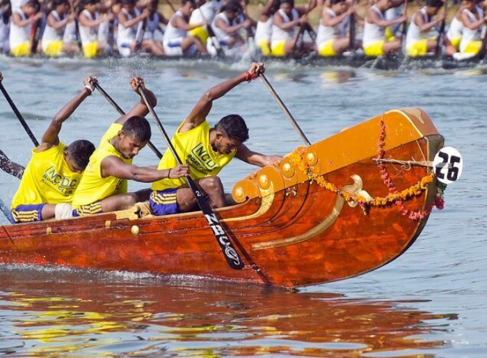 Kerala snake boat race during the Onam festival