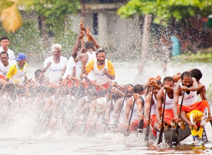Kerala snake boat race during the Onam festival
