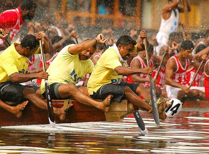 Kerala snake boat race during the Onam festival