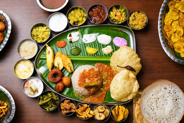 Onam Sadhya in Mumbai restaurant
