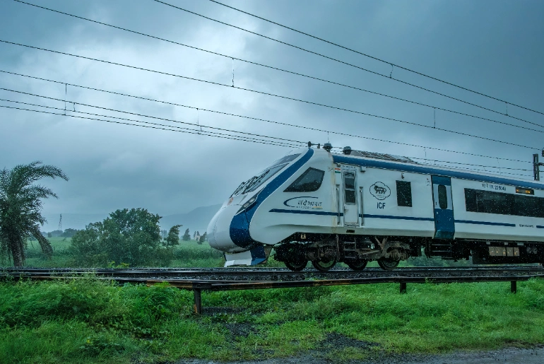 Vande Bharat Express scenic landscape in India