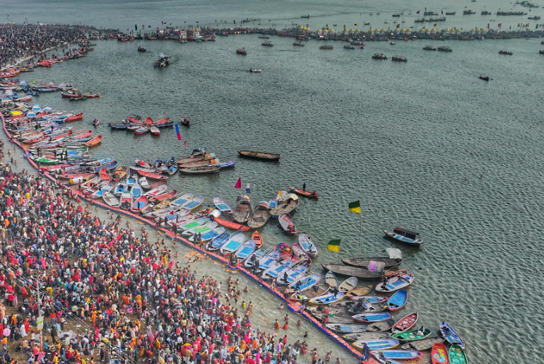 How To Spend One Day In Prayagraj? A First-Timer’s Itinerary From Sangam To Anand Bhavan 1 Triveni Sangam in Prayagraj