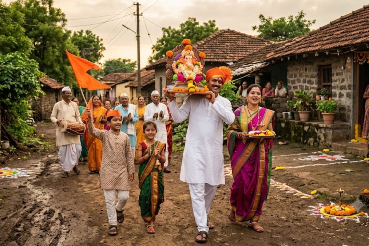 Ganesh Chaturthi celebration in Konkan
