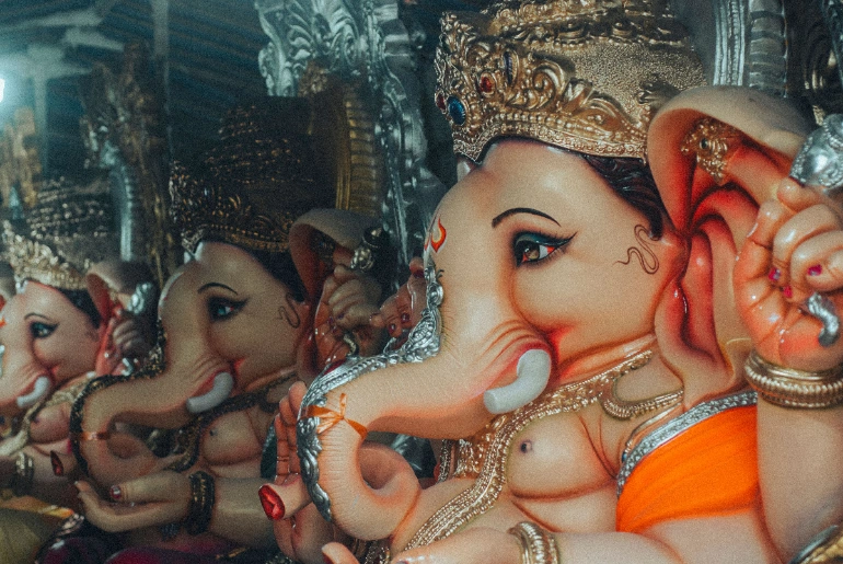 Ganesh Visarjan during on the fifth day of Ganesh Chaturthi