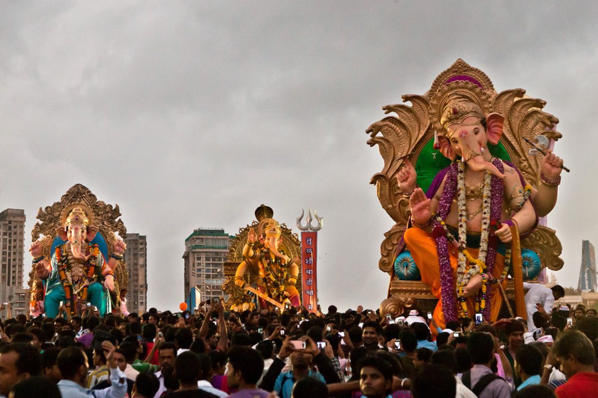 Ganesh Visarjan in Mumbai during Ganeshotsav 2026