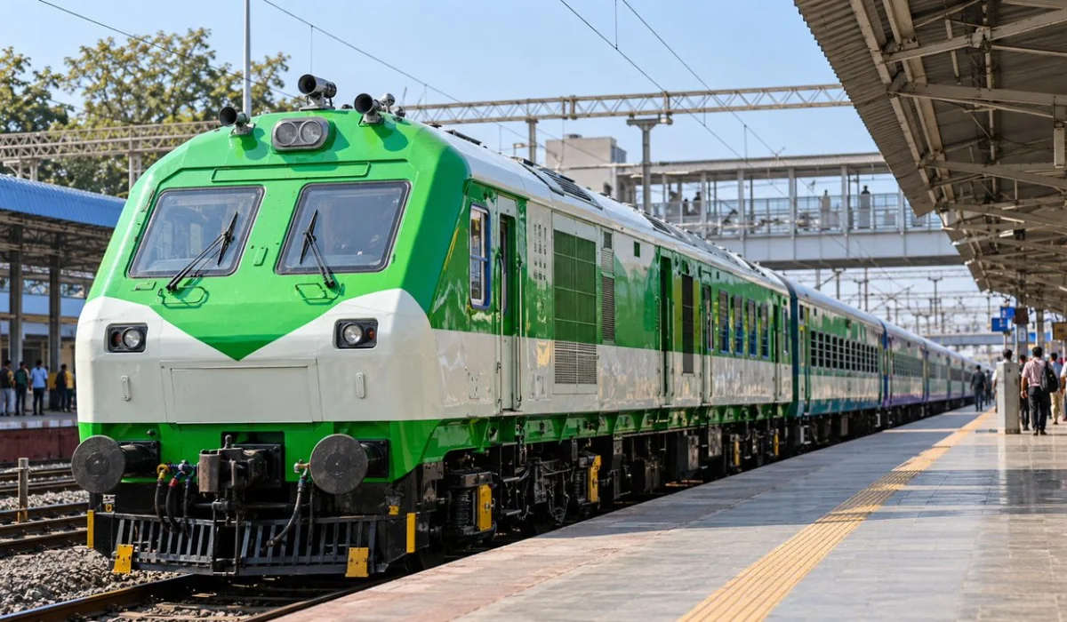 India's first LNG-diesel dual-fuel train at Sabarmati