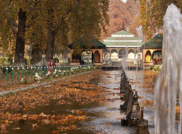 Green valleys and mountain scenery in Kashmir during September
