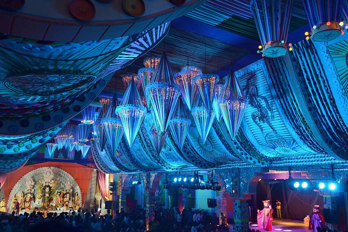 Matri Mandir Durga Puja pandal in Safdarjung Enclave, Delhi