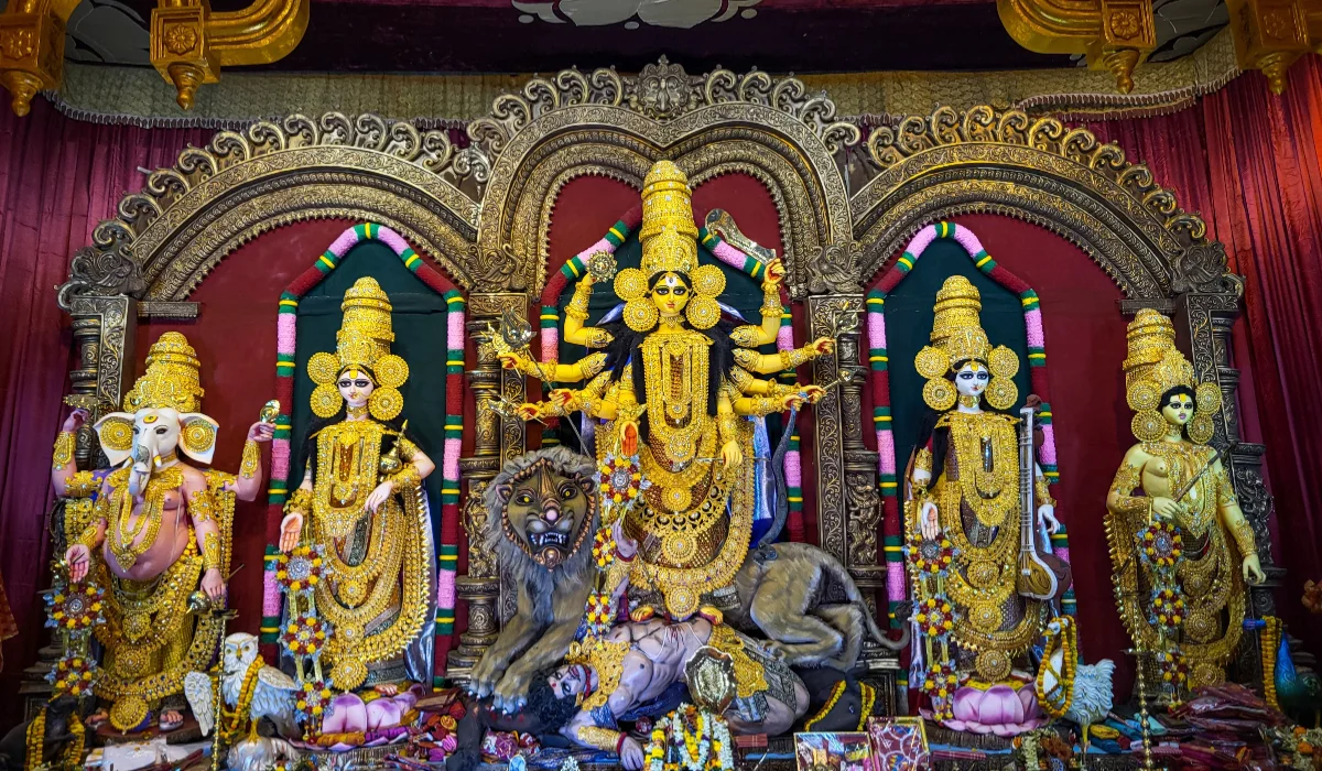 Santosh Mitra Square Durga Puja pandal in Central Kolkata