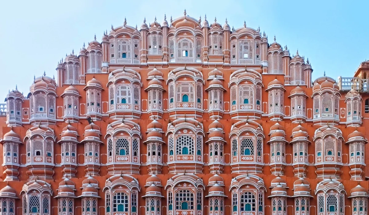 Sreebhumi Sporting Club Durga Puja 2026 pandal inspired by Jaipur's Hawa Mahal