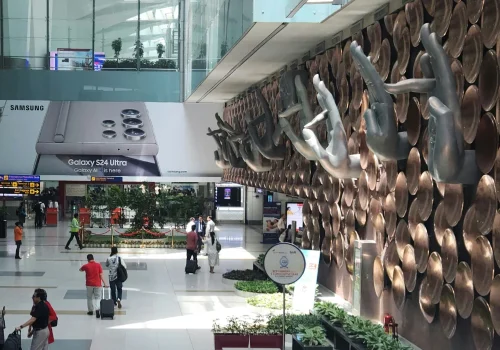 Proposed driverless air train connecting terminals at Delhi Airport