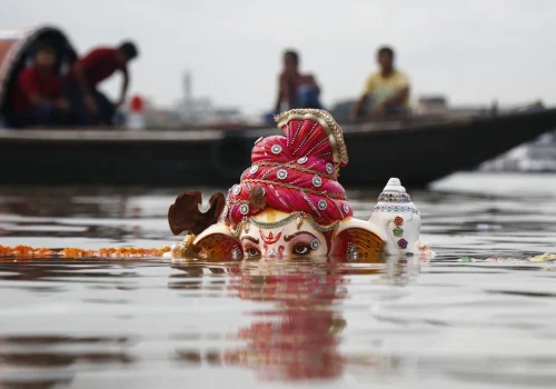 Ganesh Visarjan during on the fifth day of Ganesh Chaturthi