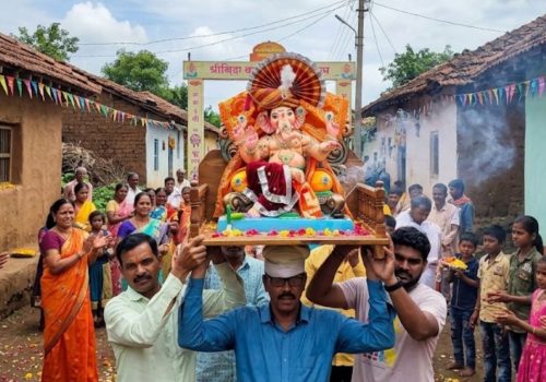 Traditional Ganpati celebration in Konkan