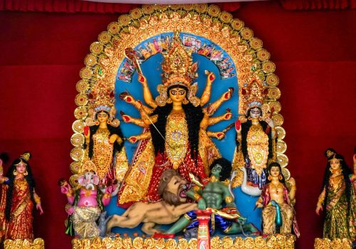 Durga Puja pandal hopping in North Kolkata during 2026