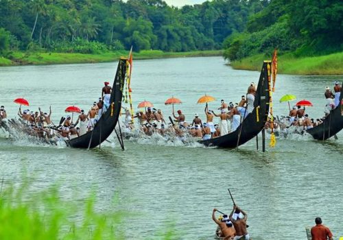 Kerala snake boat race during the Onam festival
