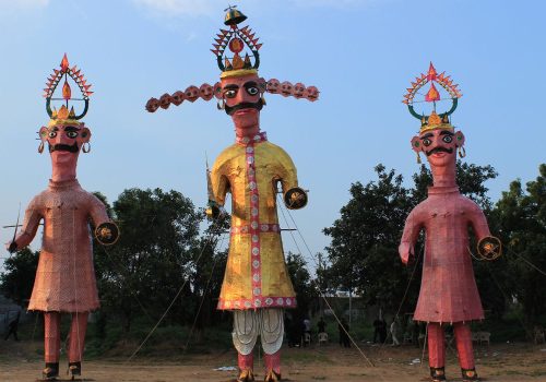 Ravan Dahan celebration during Dussehra in Mumbai