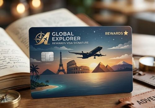 Traveller using travel rewards to plan a holiday