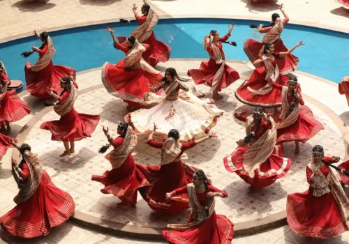 Garba outfits including chaniya choli and kediyu